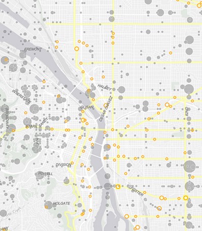 GIS helps you gain insight into data that might be missed in a spreadsheet. This map measures job growth or losses in different industries and quantifies local competitive advantage.